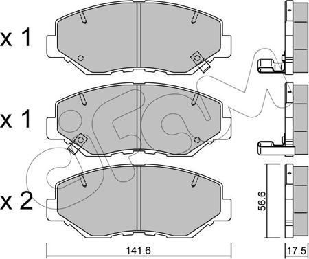 Cifam 822-606-0 - Тормозные колодки, дисковые, комплект autosila-amz.com