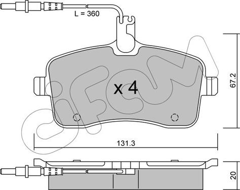 Cifam 822-600-0 - Тормозные колодки, дисковые, комплект autosila-amz.com