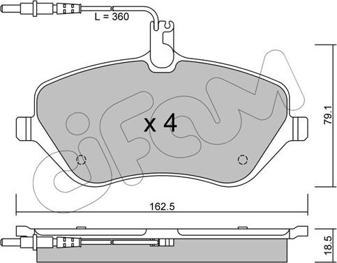 Cifam 822-601-0 - Тормозные колодки, дисковые, комплект autosila-amz.com