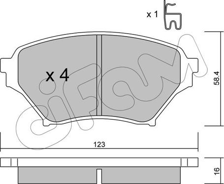 Cifam 822-607-0 - Тормозные колодки, дисковые, комплект autosila-amz.com