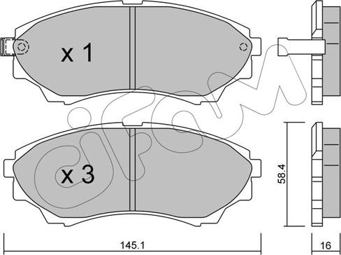 Cifam 822-610-0 - Тормозные колодки, дисковые, комплект autosila-amz.com