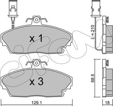 Cifam 822-689-0 - Тормозные колодки, дисковые, комплект autosila-amz.com