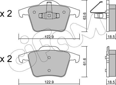 Cifam 822-688-0 - Тормозные колодки, дисковые, комплект autosila-amz.com