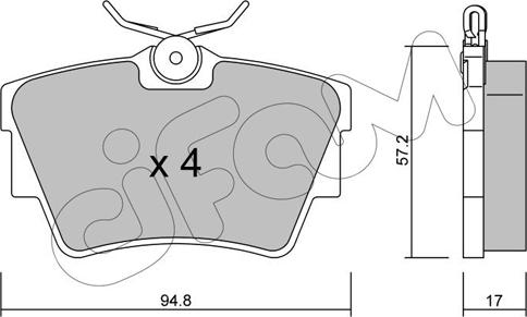 Cifam 822-635-0 - Тормозные колодки, дисковые, комплект autosila-amz.com