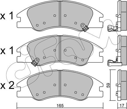 Cifam 822-630-0 - Тормозные колодки, дисковые, комплект autosila-amz.com