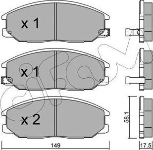 Cifam 822-632-0 - Тормозные колодки, дисковые, комплект autosila-amz.com