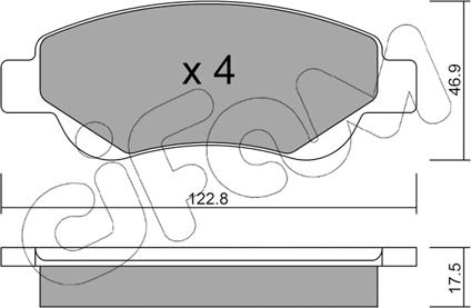 Cifam 822-637-0 - Тормозные колодки, дисковые, комплект autosila-amz.com