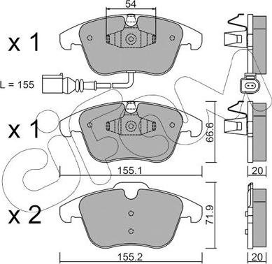 Cifam 822-675-1 - Тормозные колодки, дисковые, комплект autosila-amz.com