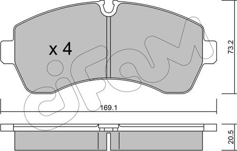 Cifam 822-673-0 - Тормозные колодки, дисковые, комплект autosila-amz.com