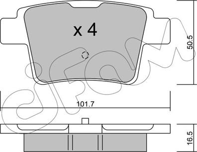 Cifam 822-677-0 - Тормозные колодки, дисковые, комплект autosila-amz.com