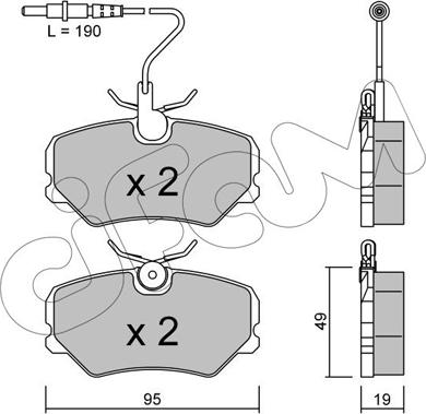 Cifam 822-099-0 - Тормозные колодки, дисковые, комплект autosila-amz.com