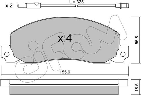 Cifam 822-098-0 - Тормозные колодки, дисковые, комплект autosila-amz.com