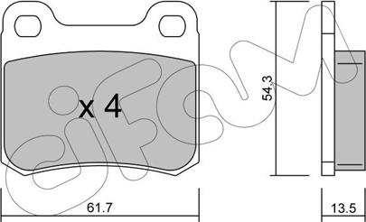 Cifam 822-092-0 - Тормозные колодки, дисковые, комплект autosila-amz.com