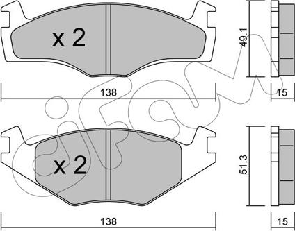 Cifam 822-045-0 - Тормозные колодки, дисковые, комплект autosila-amz.com