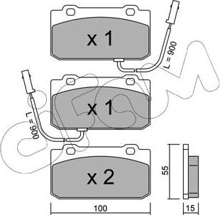 Cifam 822-040-2 - Тормозные колодки, дисковые, комплект autosila-amz.com