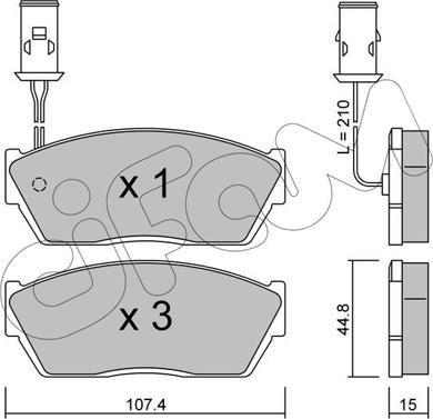 Cifam 822-054-1 - Тормозные колодки, дисковые, комплект autosila-amz.com