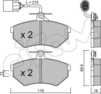 Cifam 822-050-1 - Тормозные колодки, дисковые, комплект autosila-amz.com