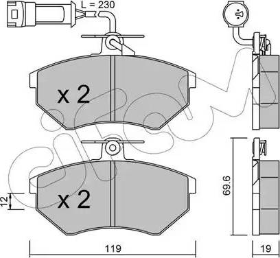 Cifam 822-050-3 - Тормозные колодки, дисковые, комплект autosila-amz.com