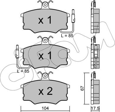 Cifam 822-053-0 - Тормозные колодки, дисковые, комплект autosila-amz.com