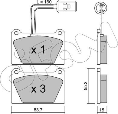 Cifam 822-052-0 - Тормозные колодки, дисковые, комплект autosila-amz.com