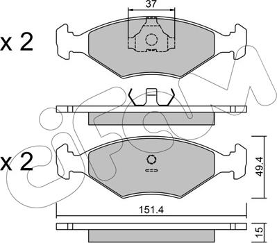 Cifam 822-057-5 - Тормозные колодки, дисковые, комплект autosila-amz.com