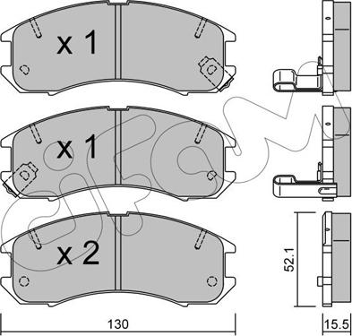 Cifam 822-068-0 - Тормозные колодки, дисковые, комплект autosila-amz.com