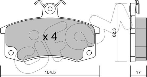 Cifam 822-062-0 - Тормозные колодки, дисковые, комплект autosila-amz.com