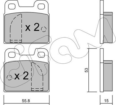 Cifam 822-009-0 - Тормозные колодки, дисковые, комплект autosila-amz.com