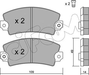 Cifam 822-005-5 - Тормозные колодки, дисковые, комплект autosila-amz.com