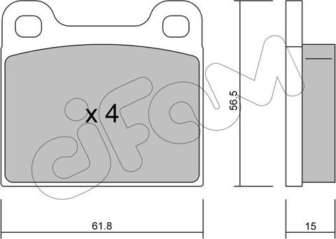 Cifam 822-003-0 - Тормозные колодки, дисковые, комплект autosila-amz.com