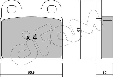 Cifam 822-002-1 - Тормозные колодки, дисковые, комплект autosila-amz.com