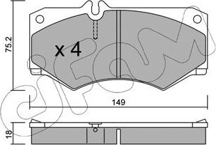 Cifam 822-014-0 - Тормозные колодки, дисковые, комплект autosila-amz.com