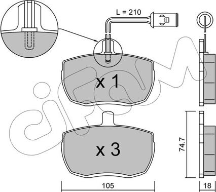 Cifam 822-016-5 - Тормозные колодки, дисковые, комплект autosila-amz.com