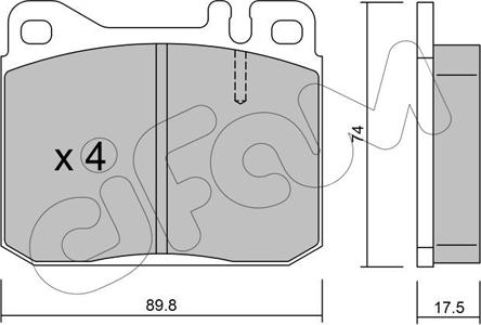 Cifam 822-011-1 - Тормозные колодки, дисковые, комплект autosila-amz.com