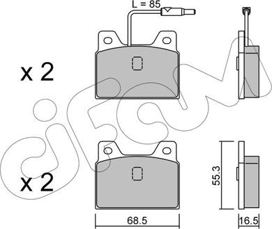 Cifam 822-084-0 - Тормозные колодки, дисковые, комплект autosila-amz.com