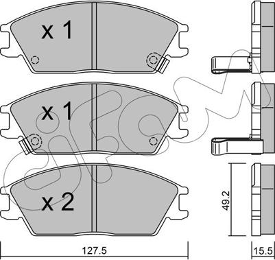 Cifam 822-081-1 - Тормозные колодки, дисковые, комплект autosila-amz.com