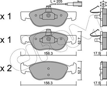 Cifam 822-082-0 - Тормозные колодки, дисковые, комплект autosila-amz.com