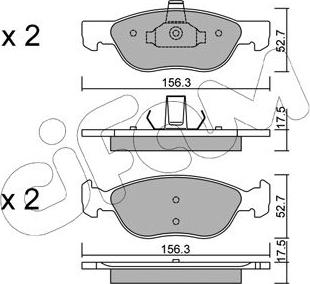 Cifam 822-082-2 - Тормозные колодки, дисковые, комплект autosila-amz.com