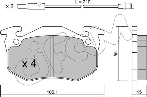 Cifam 822-036-2 - Тормозные колодки, дисковые, комплект autosila-amz.com