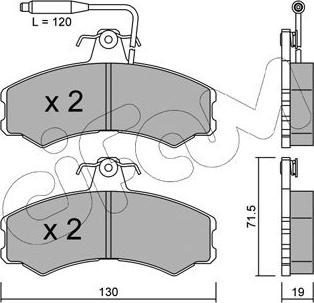 Cifam 822-031-0 - Тормозные колодки, дисковые, комплект autosila-amz.com