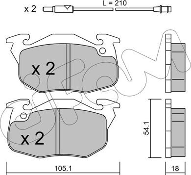 Cifam 822-037-0 - Тормозные колодки, дисковые, комплект autosila-amz.com