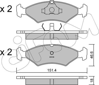 Cifam 822-029-0 - Тормозные колодки, дисковые, комплект autosila-amz.com