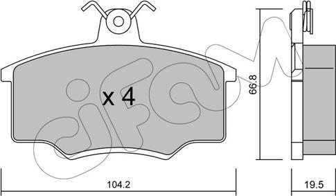 Cifam 822-024-0 - Тормозные колодки, дисковые, комплект autosila-amz.com