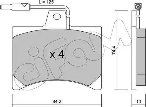 Cifam 822-025-0 - Тормозные колодки, дисковые, комплект autosila-amz.com