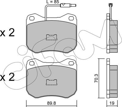 Cifam 822-021-0 - Тормозные колодки, дисковые, комплект autosila-amz.com