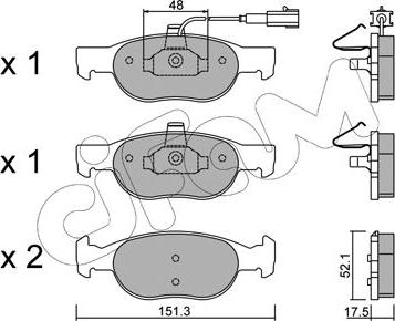 Cifam 822-079-0 - Тормозные колодки, дисковые, комплект autosila-amz.com