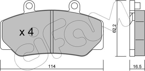 Cifam 822-075-0 - Тормозные колодки, дисковые, комплект autosila-amz.com