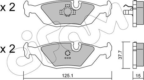 Cifam 822-070-0 - Тормозные колодки, дисковые, комплект autosila-amz.com