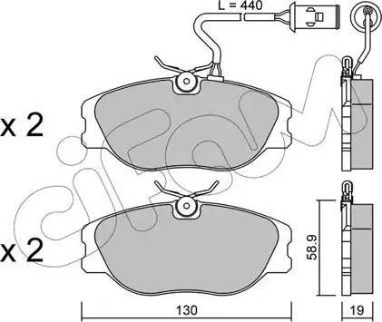 Cifam 822-072-0 - Тормозные колодки, дисковые, комплект autosila-amz.com