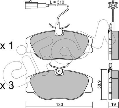 Cifam 822-072-2 - Тормозные колодки, дисковые, комплект autosila-amz.com